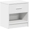 vidaXL - Nachtkastje - met - lade - 39x28x41 - cm - wit