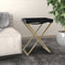 vidaXL - Klaptafel - 48x34x61 - cm - MDF - goudkleurig - en - zwart