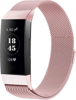 iMoshion Bandje Geschikt voor Fitbit Charge 3 / 4 Maat S - iMoshion Milanees magnetische band - Roze