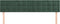 vidaXL - Hoofdborden - 2 - st - 80x5x78/88 - cm - fluweel - donkergroen