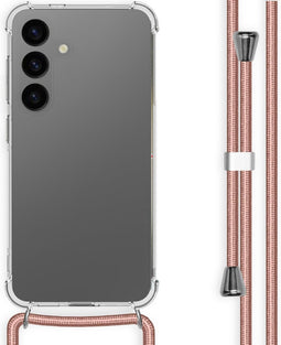 imoshion Hoesje Geschikt voor Samsung Galaxy S24 Hoesje Met Koord - imoshion Backcover met koord - Rosé Goud