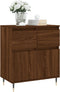 vidaXL - Dressoir - 60x35x70 - cm - bewerkt - hout - bruin - eikenkleur