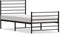 vidaXL - Bedframe - met - hoofd- - en - voeteneinde - metaal - zwart - 107x203 - cm