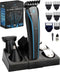 Wellshave 5-in-1 Baardtrimmer - Trimmer Baard en Lichaam - 5 Opzetstukken - Zwart Blauw