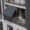 Cape Town Klemluifel - Balkonluifel - UV-bestendig - 250x120 cm - Grijs