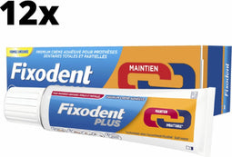 Fixodent Plus Dual Power Premium Kleefpasta - 12 x 40 gram - Verbeterde formule 2022