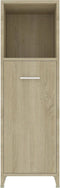 vidaXL - Badkamerkast - 30x30x95 - cm - bewerkt - hout - sonoma - eikenkleurig
