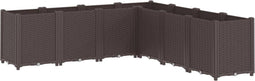 vidaXL - Plantenbak - 160x160x53 - cm - polypropeen - bruin