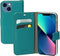 Mobiparts iPhone 13 Mini - Wallet Case - Saffiano motief - Turquoise