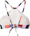 O'Neill Cali Mix Crop Bikini Top - Dunne verstelbare schouderbandjes - Panterprint - Rood met blauw