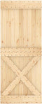 vidaXL - Schuifdeur - met - beslag - 85x210 - cm - massief - grenenhout
