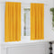 vidaXL - Zwarte - Gordijnen - met - Bovenband - 2 - stuks - Mosterdgeel - Velvet