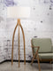 GOOD&MOJO Vloerlamp Annapurna - Wit/Bamboe - Ø60cm - Scandinavisch,Bohemian - Staande lampen voor Woonkamer - Slaapkamer