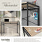 tectake® Paterson - Inklapbaar bureau - Rastervlakken met 8 haken - Lichtbruin - Afmeting (LxBxH) 102 x 51 x 77 cm