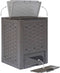 vidaXL - Compostbak - 300 - L - 60x60x83 - cm - kunststof - rattan - bruin