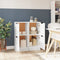 vidaXL - Dressoirs - 2 - st - 30x30x70 - cm - bewerkt - hout - hoogglans - wit