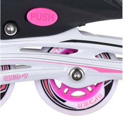 Street Rider - Inline Skates - Aluminium frame 4 wielen - Roze/grijs Mt 29-32