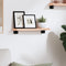 vidaXL - Wandschap - 40x10x2 - cm - onbehandeld - massief - eikenhout