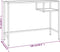 vidaXL - Computerbureau - 100x36x74 - cm - gehard - glas - witmarmerkleurig