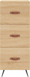 vidaXL - Dressoir - 34,5x34x90 - cm - bewerkt - hout - sonoma - eiken