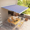 vidaXL - Luifel - handmatig - 450x300 cm - blauw en wit