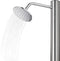 vidaXL Buitendouche met bruine basis 220 cm roestvrij staal