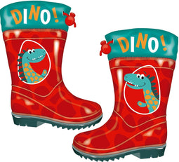 Arditex Regenlaarzen Dino Pvc/textiel Rood/turquoise Maat 22