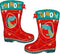 Arditex Regenlaarzen Dino Pvc/textiel Rood/turquoise Maat 22