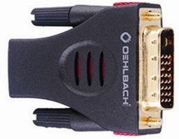 Oehlbach 9070 - HDMI-DVI Adapter - Vergulde stekkers - Zwart