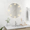 vidaXL - Wandspiegel - met - LED-lampen - rond - glas