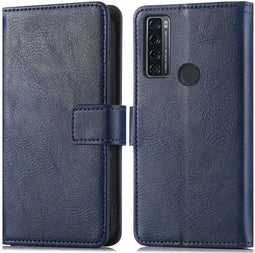 iMoshion Hoesje Geschikt voor TCL 20S / TCL 20L Plus / TCL 20L / TCL 20 5G Hoesje Met Pasjeshouder - iMoshion Luxe Bookcase - Donkerblauw