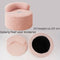 Ceruzo Kinderpoef - Opbergstoel - Zachte rugsteun - Ø 35 cm - Roze