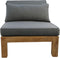 Loungedeel met kussens Aruba - teak - onbehandeld/dark grey
