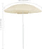 vidaXL - Parasol - met - stalen - paal - 180 - cm - blauw