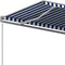 vidaXL - Luifel - vrijstaand - automatisch - 500x350 - cm - blauw - en - wit