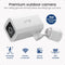 Gologi Premium Outdoorcamera - Buitencamera met Nachtzicht 4MP - Geluid en Bewegingsdetectie - Wit