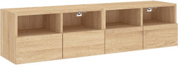 vidaXL - Tv-meubels - 2 - st - 60x30x30 - cm - bewerkt - hout - sonoma - eikenkleurig