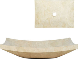 vidaXL - Gootsteen - 50x35x12 - cm - marmer - crème