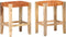 vidaXL - Barkrukken - 2 - st - 60 - cm - echt - leer - bruin