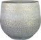 Ter Steege Plantenpot/bloempot - keramiek - metallic zilvergrijs/touch of gold - D23/H25 cm
