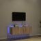 vidaXL - TV - Wandkast - met - LED - Verlichting - Artisan - Eiken - 100x35x31 - cm