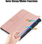 Lunso - Geschikt voor Lenovo Tab M10 Plus Gen 3 (3e generatie) - Tri-Fold Bookcase hoes - Rose Goud