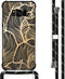 iMoshion Hoesje Geschikt voor Samsung Galaxy S8 Hoesje Met Koord - iMoshion Design Hoesje met Koord - Goud / Zwart / Golden Leaves