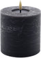led kaars rustic grijs 10x10cm