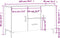 vidaXL - Dressoir - 100x36x60 - cm - bewerkt - hout - bruin - eikenkleur