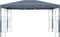 vidaXL - Prieel - met - LED-lichtslinger - 400x300 - cm - antracietkleurig