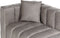 LANNILS - Chaise longue - Taupe - Linkszijdig - Fluweel