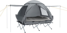 SoBuy OGS32-L-HG - 4-in-1 Camping Tent - Waterdicht Lichtgewicht voor 2 Persoon Grijs