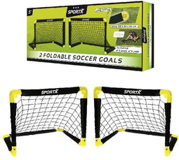 SportX Voetbaldoel Set - 2 Mini doelen met vouwsysteem - 55x44x44 cm (2 stuks)