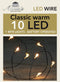 Anna Collection draadverlichting - zwart- 10 leds- warm wit - 100 cm